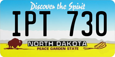 ND license plate IPT730