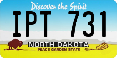 ND license plate IPT731