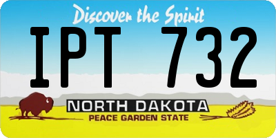 ND license plate IPT732