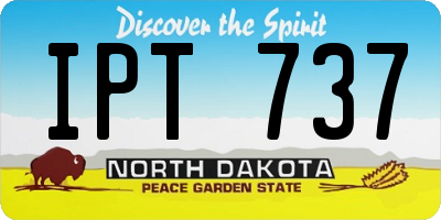 ND license plate IPT737