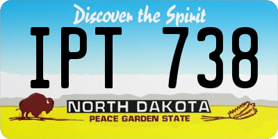 ND license plate IPT738