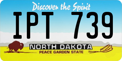 ND license plate IPT739