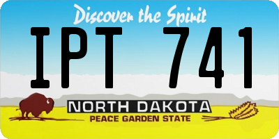 ND license plate IPT741