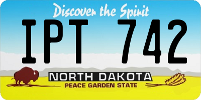 ND license plate IPT742