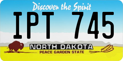 ND license plate IPT745