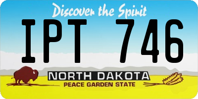 ND license plate IPT746