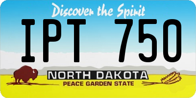 ND license plate IPT750