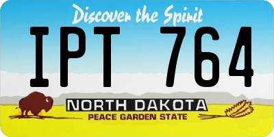ND license plate IPT764