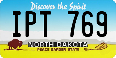 ND license plate IPT769