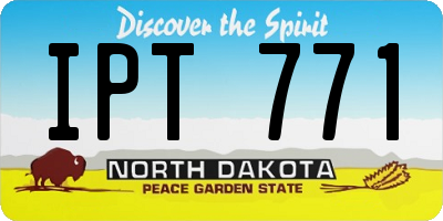 ND license plate IPT771