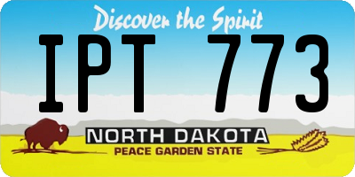 ND license plate IPT773