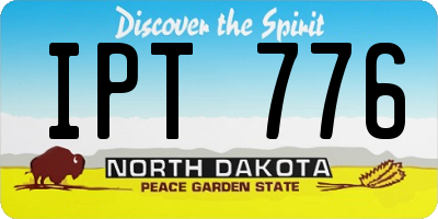 ND license plate IPT776
