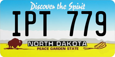 ND license plate IPT779