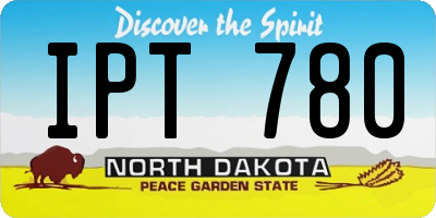 ND license plate IPT780