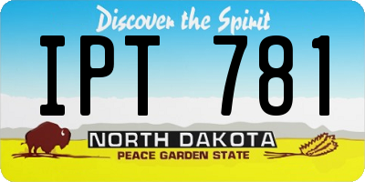 ND license plate IPT781