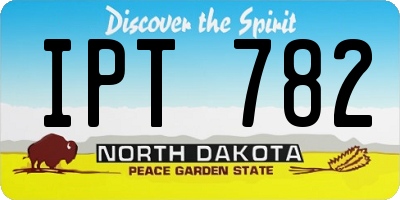 ND license plate IPT782