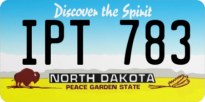 ND license plate IPT783