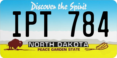 ND license plate IPT784