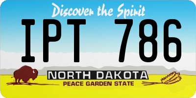 ND license plate IPT786