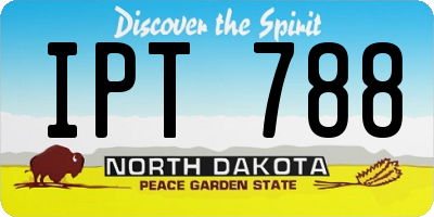 ND license plate IPT788