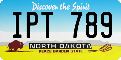 ND license plate IPT789