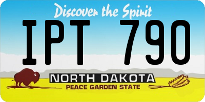 ND license plate IPT790