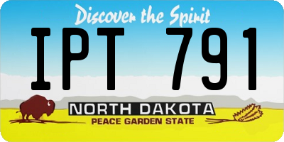 ND license plate IPT791