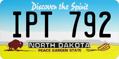 ND license plate IPT792
