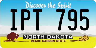 ND license plate IPT795