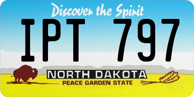 ND license plate IPT797