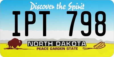 ND license plate IPT798