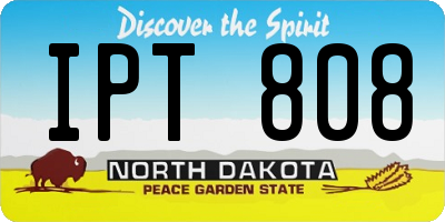 ND license plate IPT808