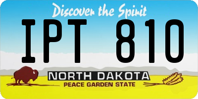 ND license plate IPT810