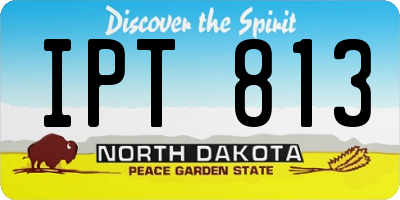 ND license plate IPT813