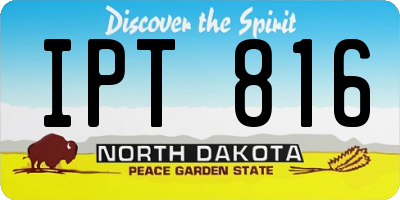ND license plate IPT816