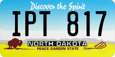 ND license plate IPT817