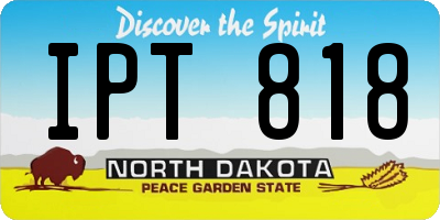 ND license plate IPT818