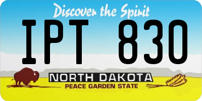 ND license plate IPT830