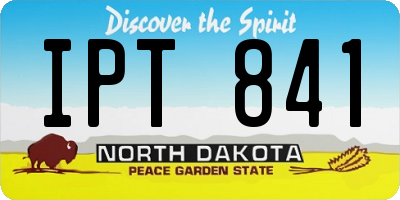 ND license plate IPT841