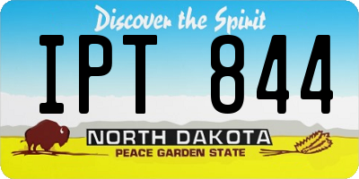 ND license plate IPT844