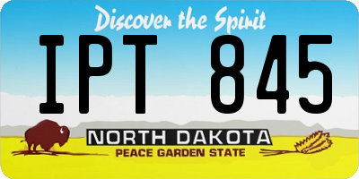 ND license plate IPT845