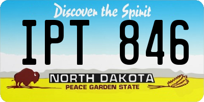 ND license plate IPT846