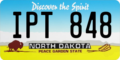 ND license plate IPT848