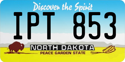 ND license plate IPT853
