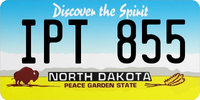 ND license plate IPT855