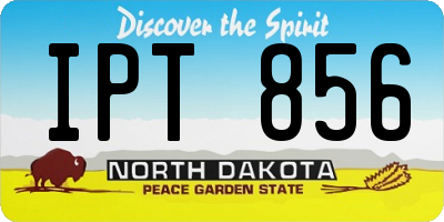ND license plate IPT856
