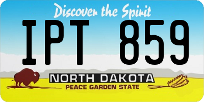 ND license plate IPT859
