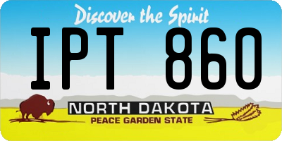 ND license plate IPT860