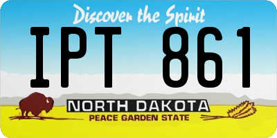 ND license plate IPT861