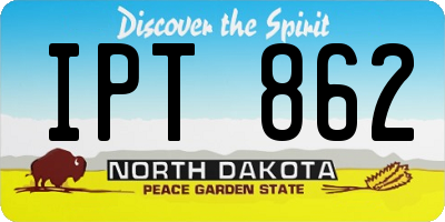 ND license plate IPT862